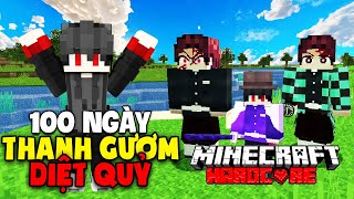 KiraMC Tóm Tắt 100 Ngày Minecraft Thanh Gươm Diệt Quỷ Sinh Tồn Siêu Khó !!