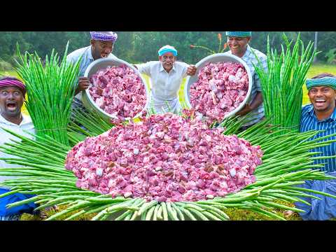 DRUMSTICK MUTTON | Delicious Village Style Mutton Curry Recipe | Fresh Moringa Pods Cooking