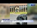 Two hurt after truck crashes into Gaithersburg church, causes brick wall to fall
