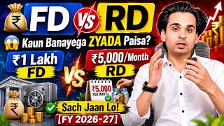 FD vs RD 2026 | ₹1 Lakh FD vs ₹5,000 Monthly RD | Kaun Banayega Zyada Paisa? Full Comparison