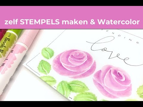 Zelf STEMPELS maken en watercolor met ECOLINE, TOMBOW BRUSHPENNEN en meer? workshop Easy Watercolor