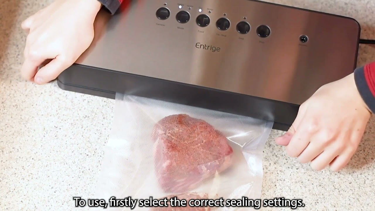 How to Vacuum Pack Food with Entrige Vacuum Sealer Machine 