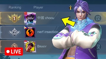 TOP GLOBAL CHOU TUTORIAL LIVESTREAM!! - MLBB
