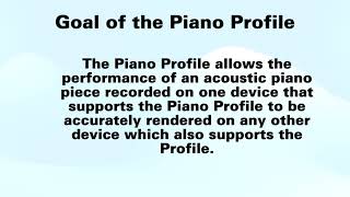 The Piano Profile