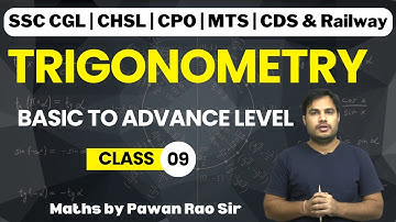 #Trigonometry With Basics (LESSON - 9) In Hindi & English  - Problems & Solutions for SSC, CDS