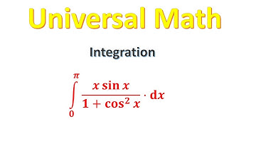 Integration of xSinX/(1+Cos^2X) | Definite Integration | class 12 CBSE term 2 | #universalmath9