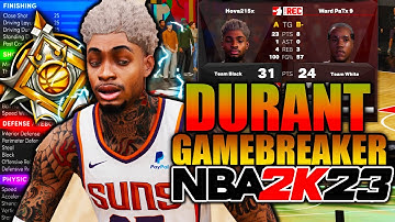 NBA2K23: THIS KEVIN DURANT BUILD IS GAME BREAKING IN PARK ISO GAWD BEST SCORING 6