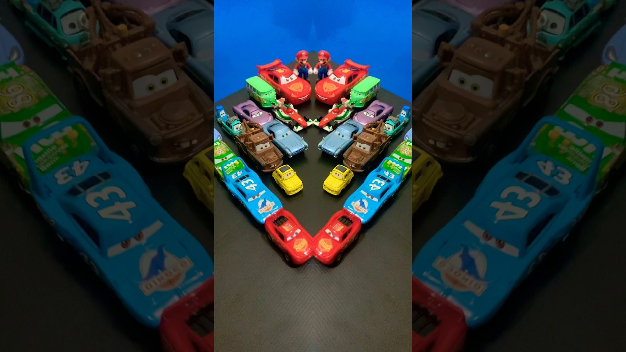Pushing Lightning McQueen Review ⚡ King Dinoco ⚡ Black Sheriff