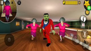 Monster Neighbor Trapped Between Miss T Twins! 😂 | Scary Teacher 3D