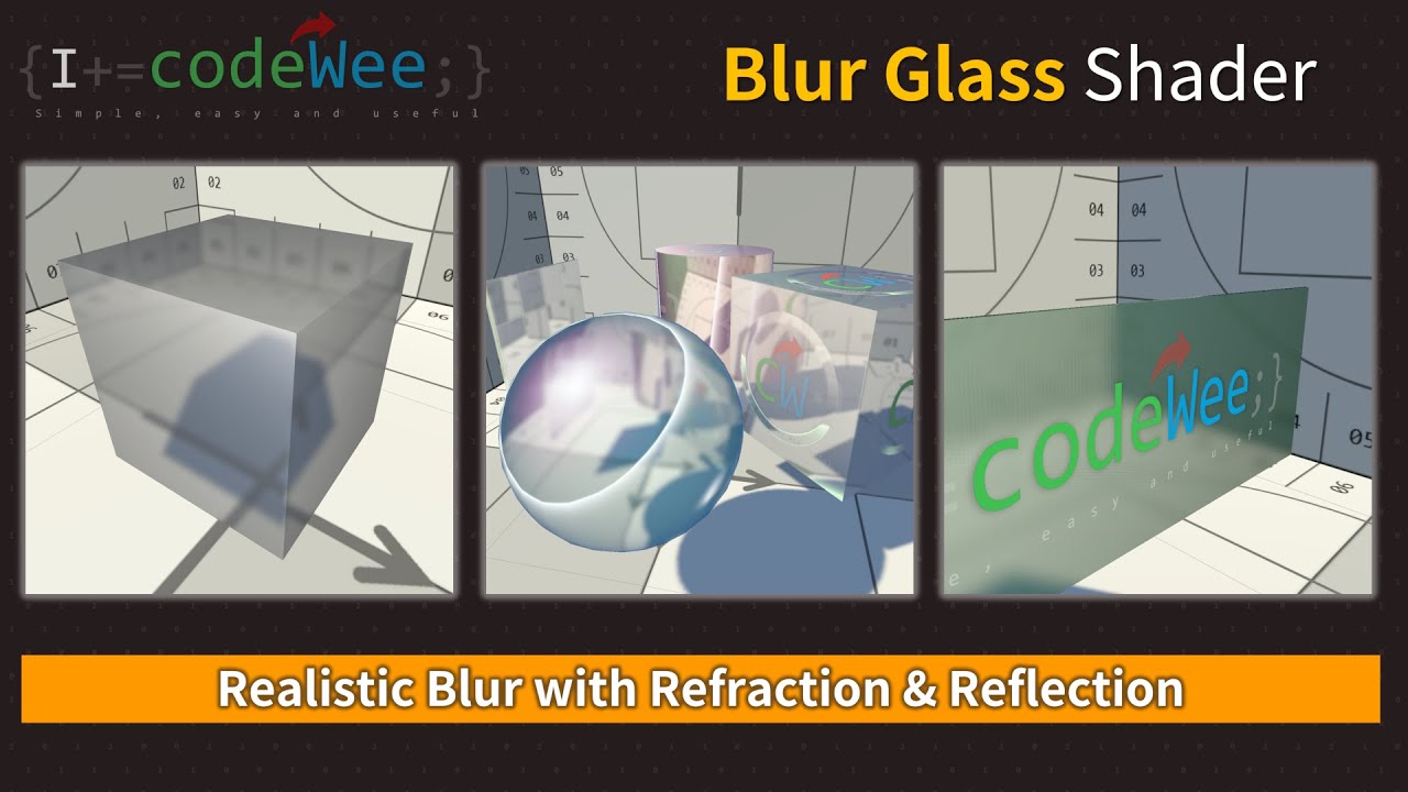 CodeWee Unity Blur Glass Shader - YouTube