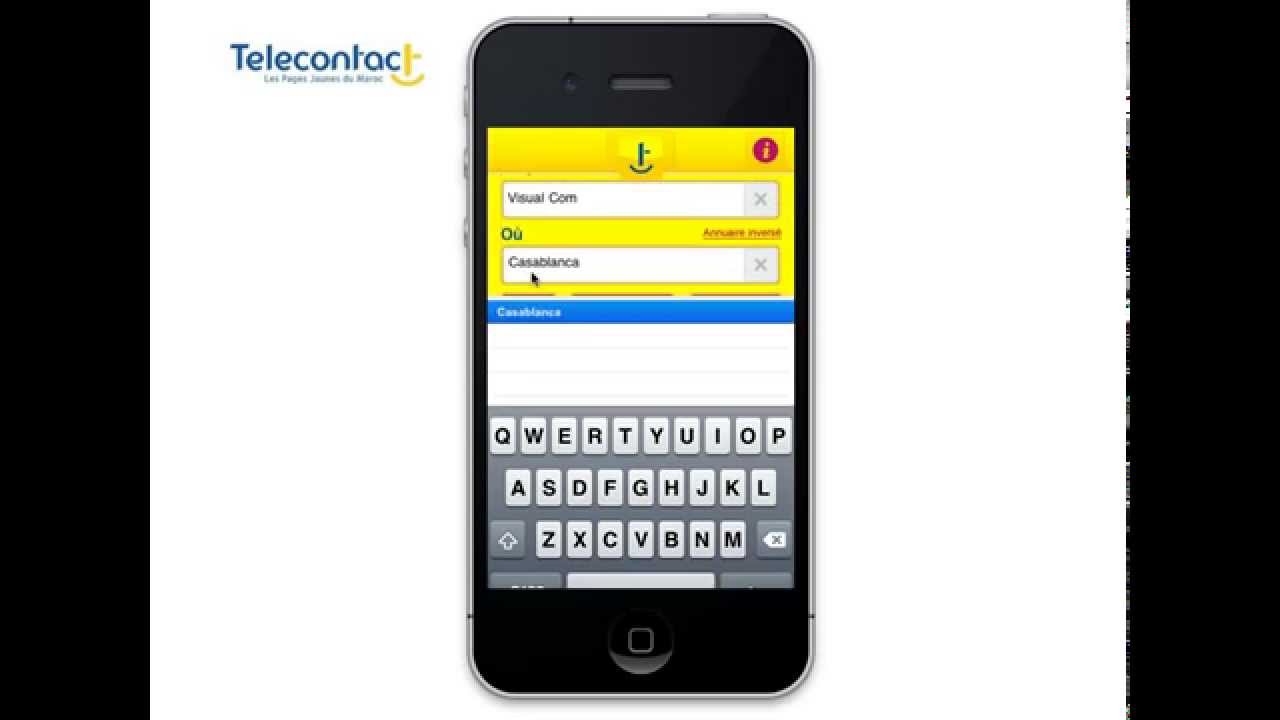 Application Smartphone, (iPhone, Android, BlackBerry), Télécontact, les
