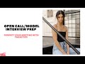 Prepare for an Open Call or Model Interview | Be Your Best Self