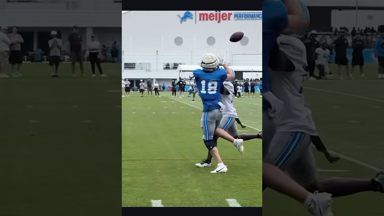 Isaac TeSlaa is COOKING at Lions camp 🔥 The rookie WR is making vets look like practice dummies
