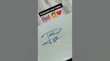signature your name pari ❤️ ✨😱 | #signature #youtubeshorts #video #viral #shots #art