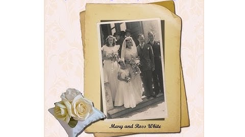 simple wedding scrapbook or photobook page, using gimp