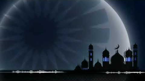 قالب اسلامي لعرض القرآن الكريم خلفية متحركة مع موجات صوتية للمونتاج || ازرق وبدون حقوق