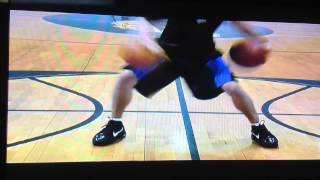 2 Ball 1 Dribble Circle In Front Left Leg - Circle Behind Right Leg Together