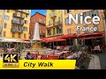 Nice france  the old city  walking tour 4k  cte dazur