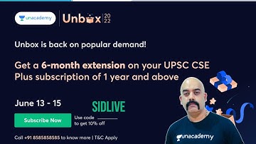 Ubox 2022 | Get 6 months Extension on UPSC CSE Subscriptions | Use code: SIDLIVE