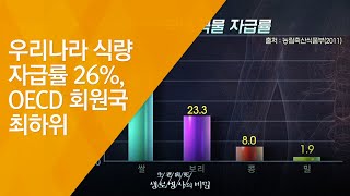 우리나라 식량 자급률 26%, OECD 회원국 최하위 - (20130710_464회 방송)_나와 모두를 위한 건강 비결 - 로컬푸드