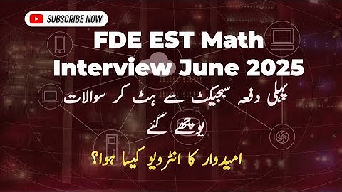 FDE EST Math Interview Experience June 2025