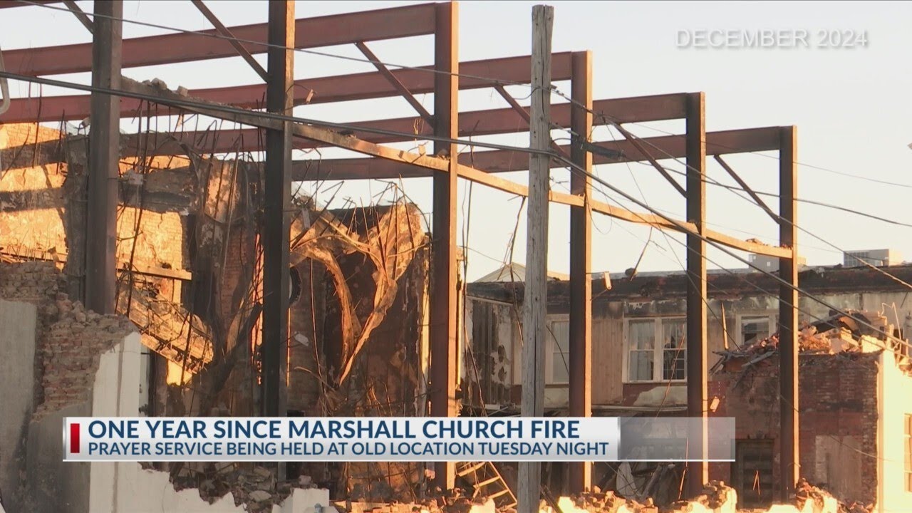 One year since Marshall church burned down in fire