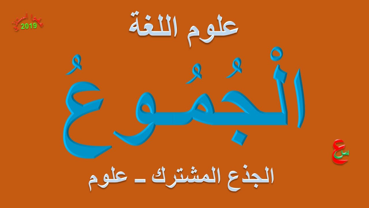 الجموع _ علوم اللغة _ الجذع المشترك العلمي