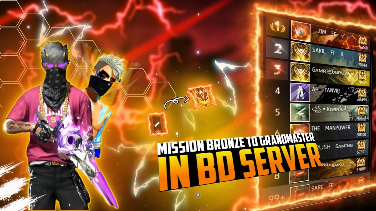 BR RANK CHALLENGE BRONZE TO GRANDMASTER PUSH 😈😈 MISSION ✅