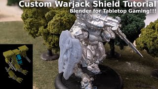 Blender Modeling a Warjack Shield for 3D Printing  - Warcaster Neo-Mechanika