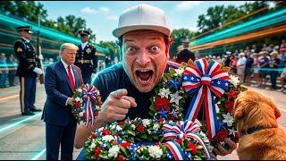 Memorial Day Observance at Arlington National Cemetery President Trump Wreath Laying