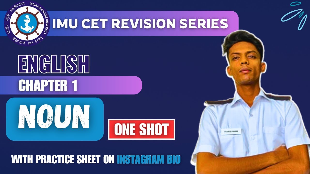 IMU CET ENGLISH CHAPTER 1 NOUN | FREE LECTURE | DPPs | Notes 