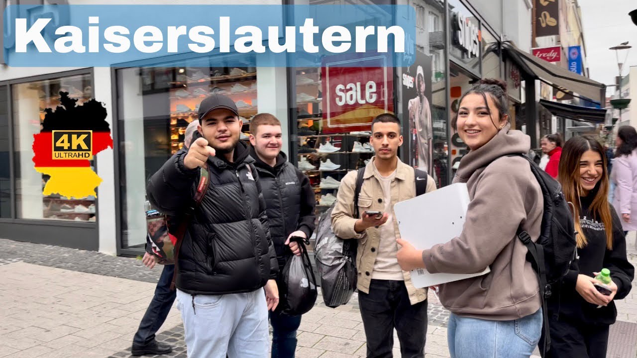 [4K] 🇩🇪 Walking through the streets of Germany |Kaiserslautern City Center