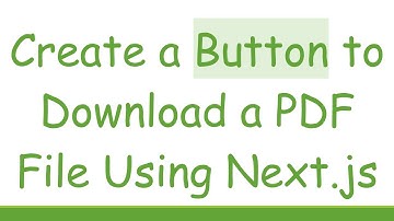 Create a Button to Download a PDF File Using Next.js