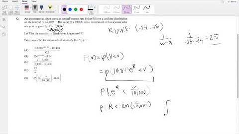 SOA Exam P Question 72 | Transformation of Variables