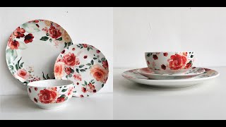 Floral Design Porcelain Dinnerware --Queenza