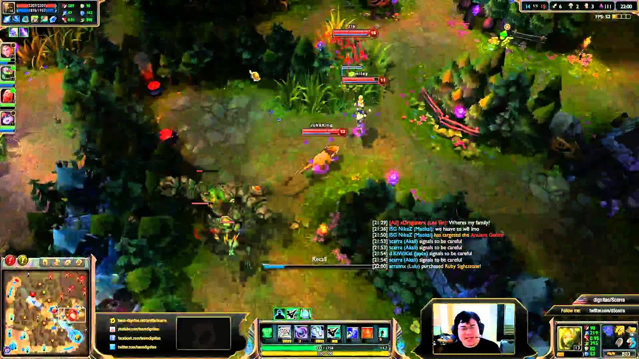 Scarra - Akali vs Nidalee mid (Diamond l)