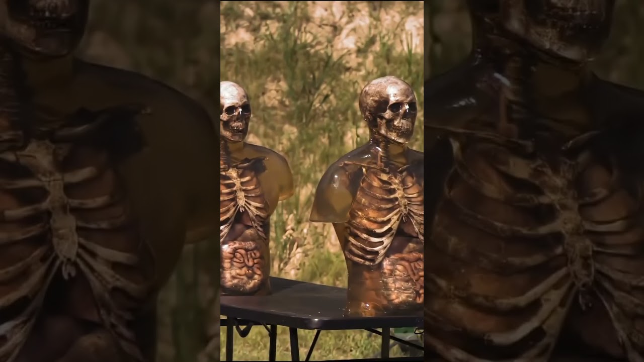 950 JDJ FAT MAC vs two Zombie Torsos — The World’s Most Powerful Rifle DESTROYS Steel