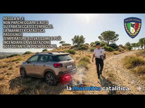 Video Incendi boschivi, la Polizia Locale di Andria ricorda 5 regole fondamentali da rispettare