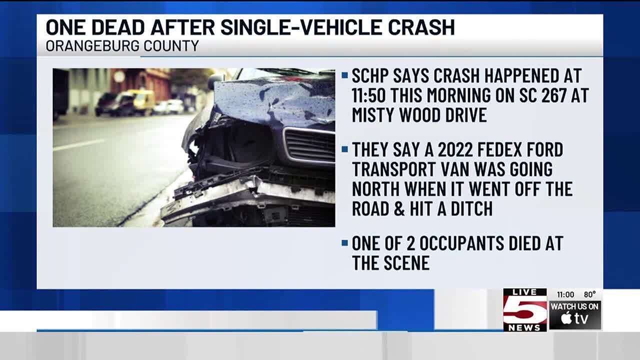 VIDEO: Troopers investigate fatal Orangeburg County single-vehicle collision