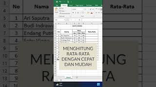 Menghitung Nilai Rata-Rata (Average) di Excel #excel #ratarata #average #cepat #tutorialexcel screenshot 1