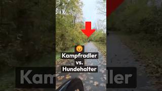 Kampfradler vs. Hundehalter #shorts #dashcam #radfahrer #fahrrad #verkehr