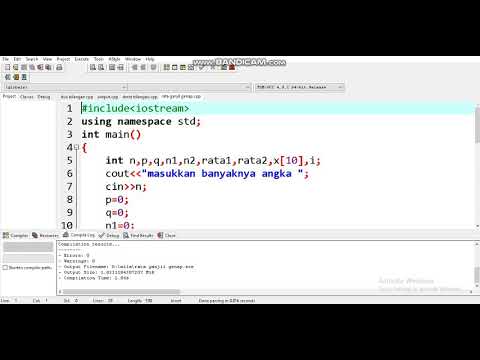 Program c++ mencari rata-rata bilangan yang dikelompokkan berdasarkan ganjil dan genap.
