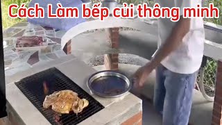 Xây bếp củi bằng gạch hệ thống thông minh tại nhà