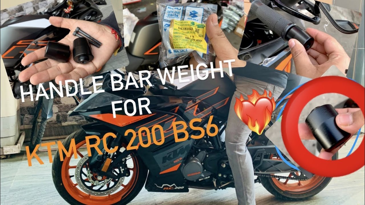 How to install Handle bar weight in KTM RC 200 BS6 / RC 125 BS6 || Handle bar weight || KTM || RC