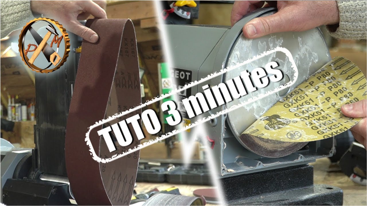 2 ASTUCES pour remplacer la bande abrasive et le disque abrasif d'un