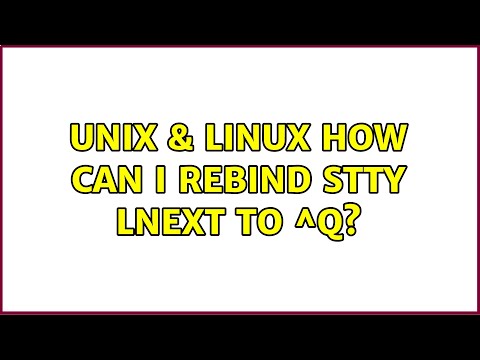 Unix & Linux: How can I rebind stty lnext to ^q?