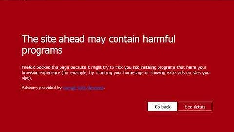 Fix for "deceptive site ahead", "site may contain harmful programs", or "site dangerous" messages.