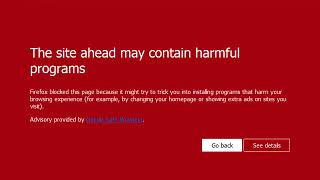 Fix for deceptive site ahead, site may contain harmful programs, or site dangerous messages.