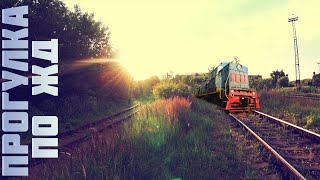 Пешком по железной дороге от станции Бирюлёво-Товарная до завода Москокс \ Трудяга ТГМ6-2254