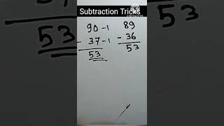 Subtractionviral Subtraction Tricksshorts subtraction maths biyog  Ninija Tricksshort
